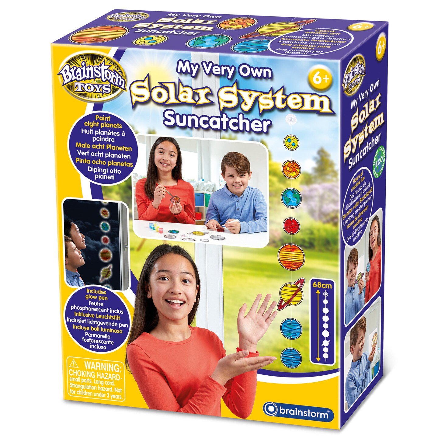 Brainstorm Toys: My Very Own Solar System Sun Catcher Paint & Craft Kit, Kids Ages 6+