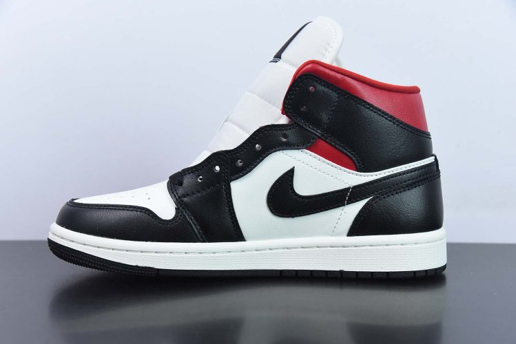 Nike Air Jordan 1 ホワイト/レッド/ブラック Nike Air Jordan Retro 1 Mid White Black Red Size Women's 12 Men's