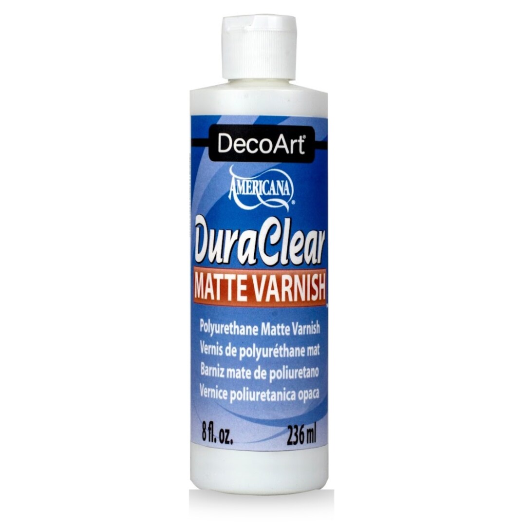 DecoArt DuraClear Varnish – Durable Clear Acrylic Sealer for Crafts, Art, and DIY – High Gloss, Gloss, Satin, Soft Touch and Matte Finishes – Non-Yellowing, Water-Based, Fast-Drying Protective Coat