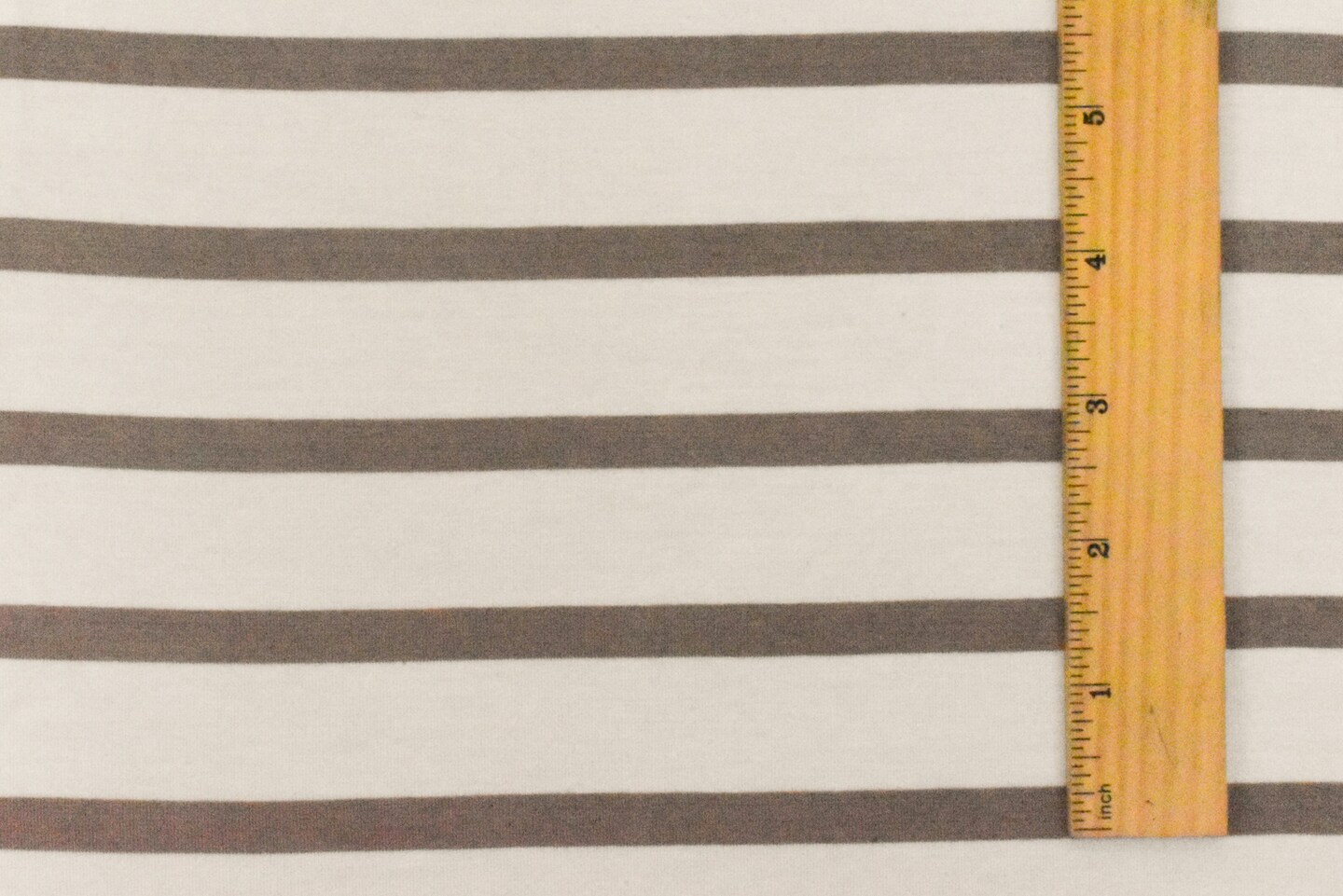 Taupe-Ivory Stripe Stretch Spandex Rayon Modal Jersey Knit Fabric By the Yard