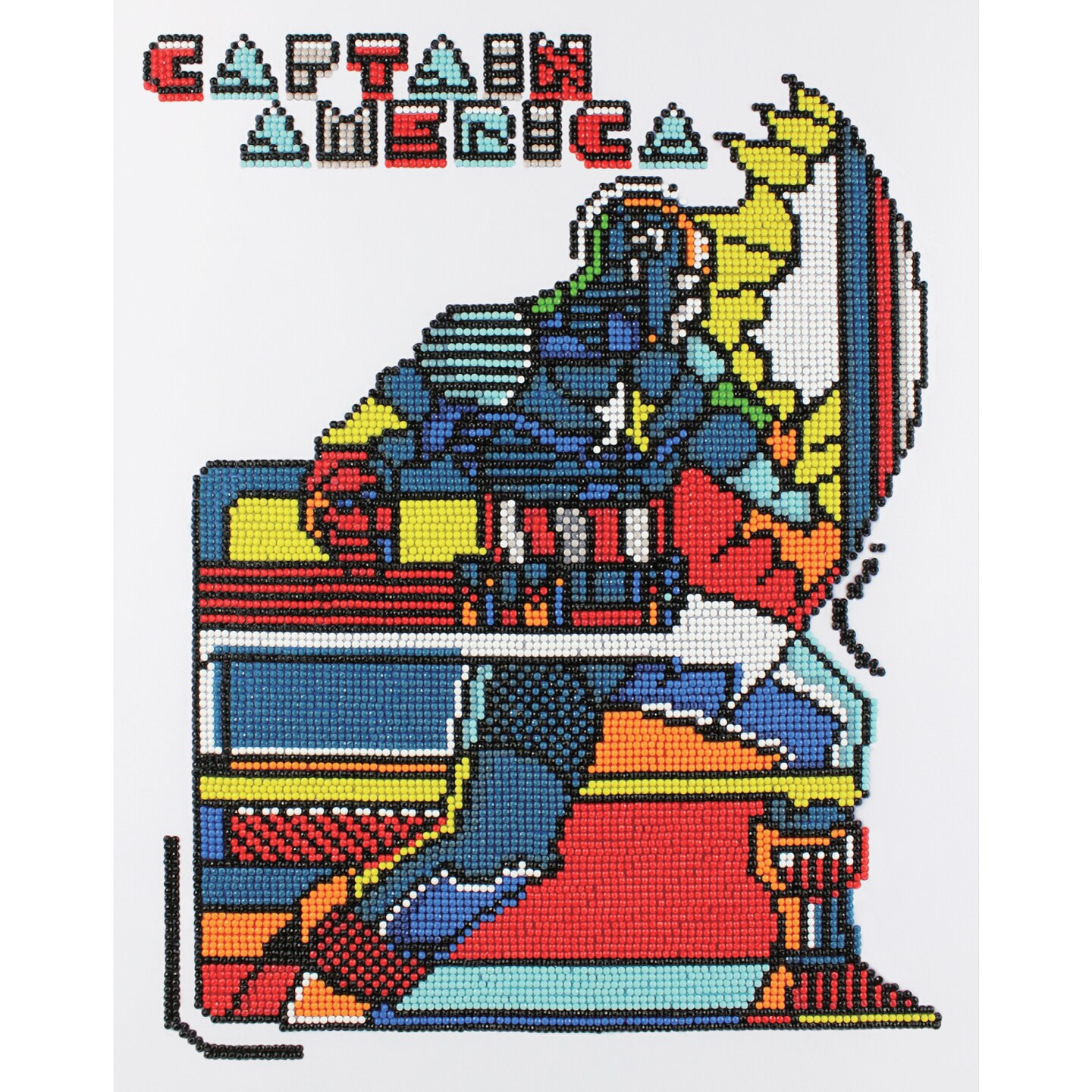 Diamond Dotz Captain America First Avenger Marvel Diamond Painting Kits for Adults - Diamond Art Kits a Relaxing Creative Craft Kit with Dotz Gems 12.6x15.7