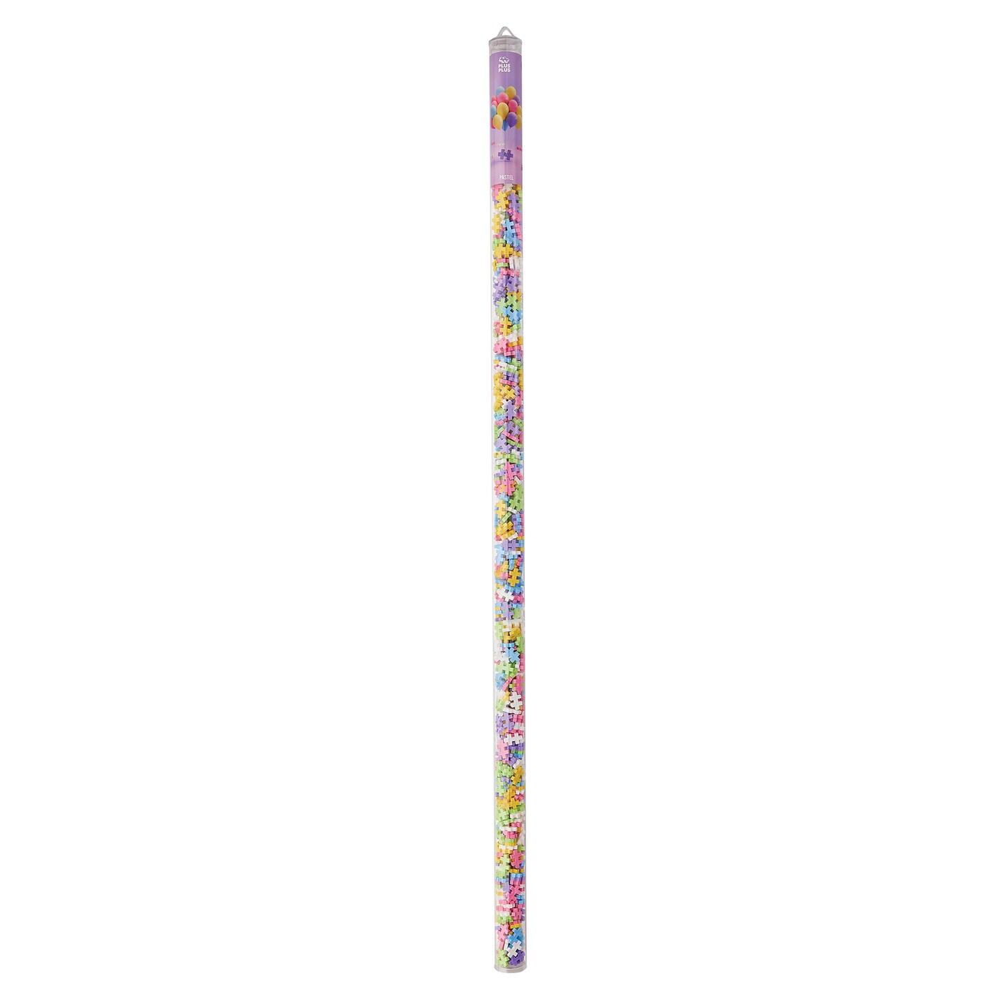 Plus-Plus: Super Tube - Pastel Color Mix - 500 Pieces &#x2013; Construction Building STEM Toy, Interlocking Mini Puzzle Blocks, Open Play Set, Kids Ages 5+