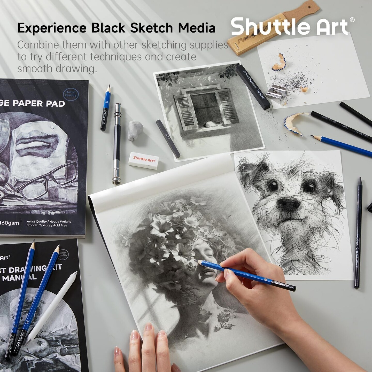 124 PCS Drawing Kit with Sketch, Pencils &#x26; Art Supplies