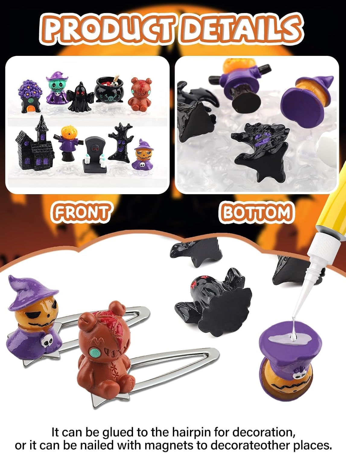 50PCS Halloween Miniature Figurines Set