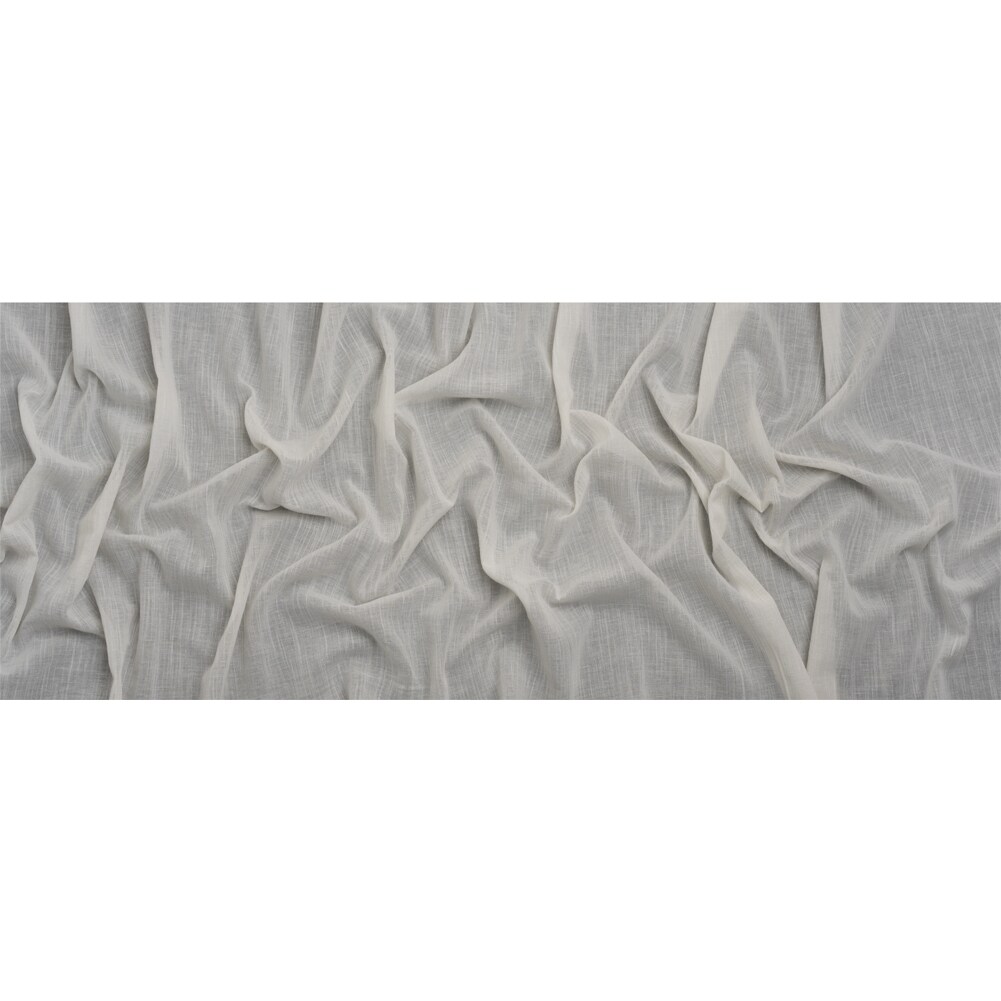 1 Yard Famous Australian Designer White Crinkled Cotton Linen Gauze Fabric