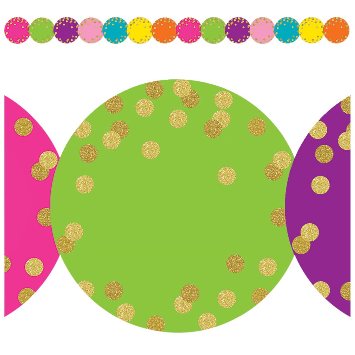 Teacher Created Resources Confetti Circles Border Trim, 2-3/4 x 35 Inches