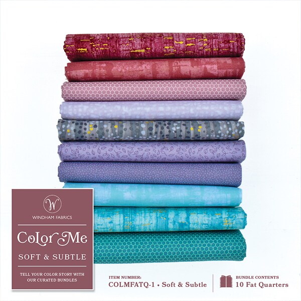 Color Me Fat Quarter Bundle in Soft and Subtle by Windham for Windham (COLMFATQ-1)
