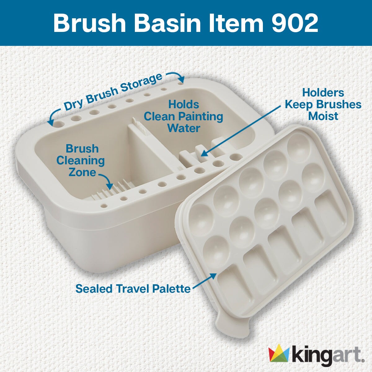 KINGART&#xAE; Brush Tub II