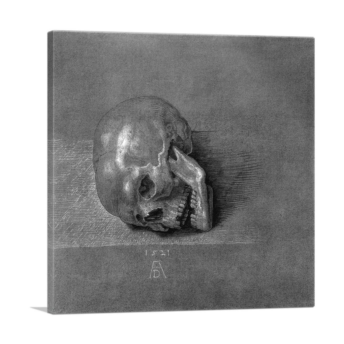 12&#x22; x 12&#x22; - Grey - Skull Wall Art!
