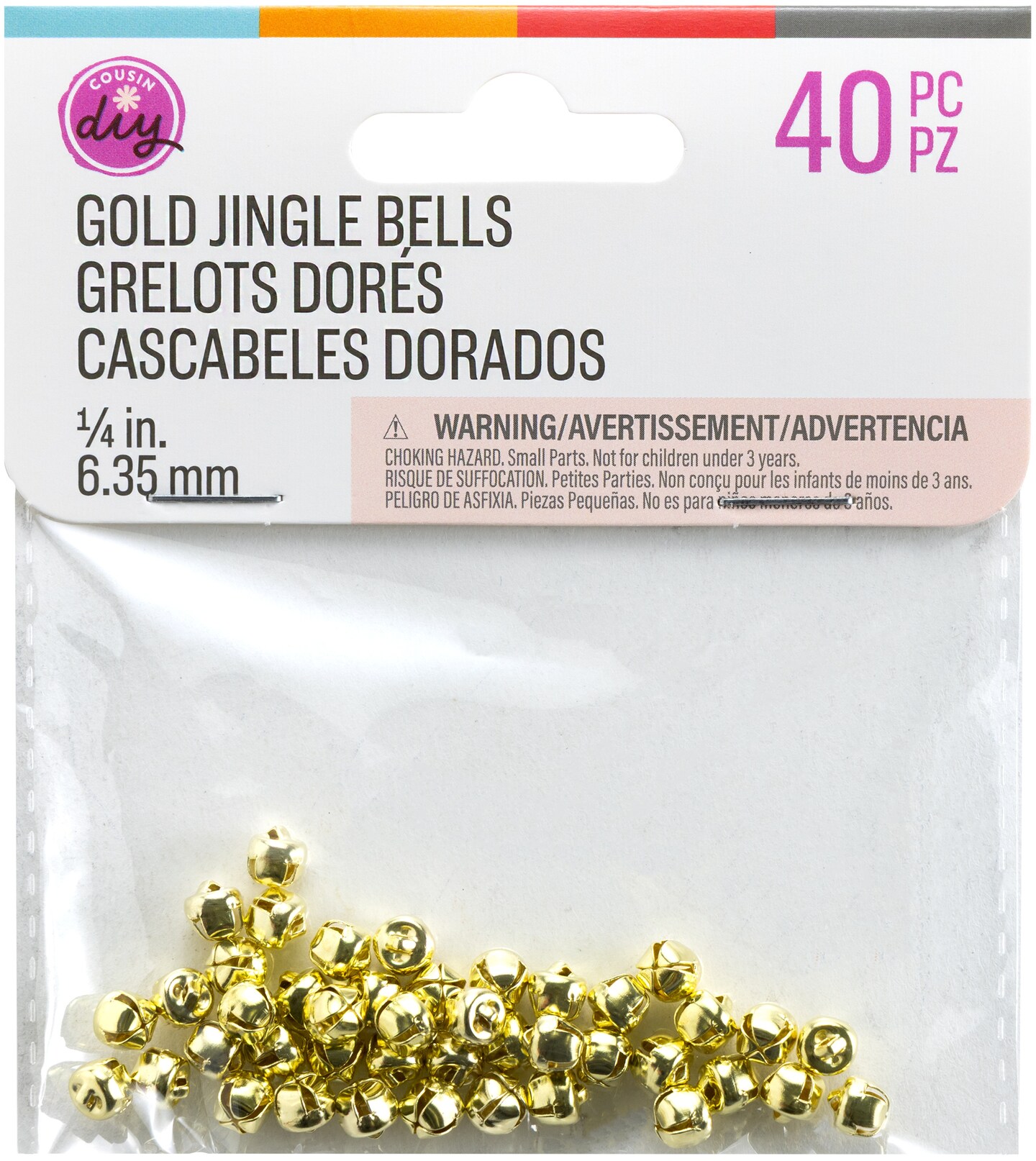 CousinDIY Jingle Bells 0.25&#x22; 40/Pkg