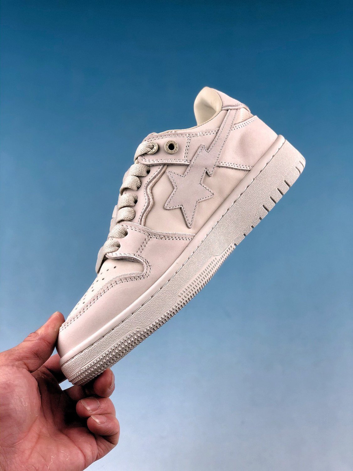 A Bathing Ape Bape SK8 Sta Triple White Nubuck | MakerPlace by 