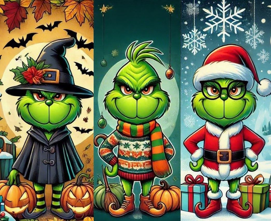 Christmas Grinch Diamond(ZL015)10 x 5 x 0.5 inches