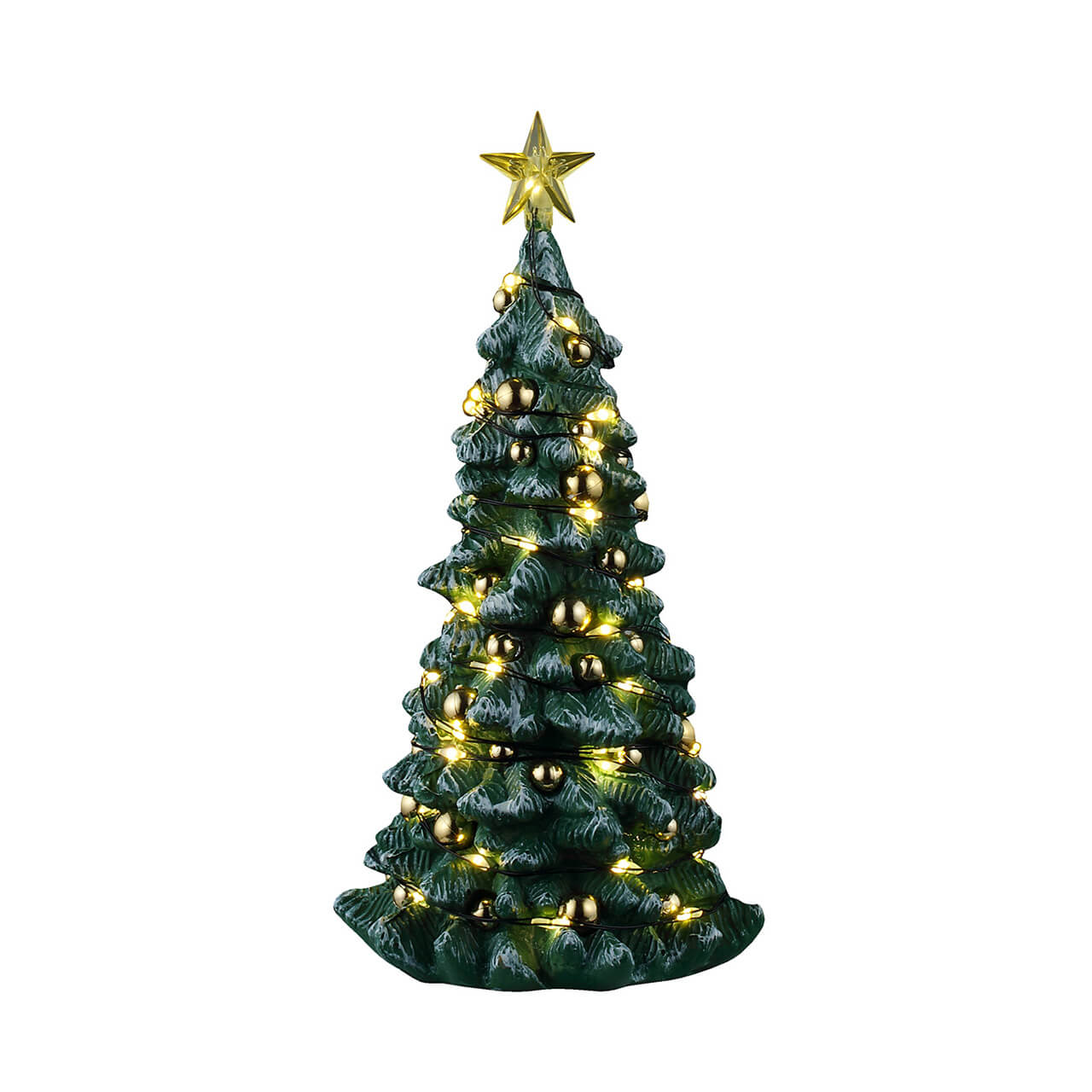 LEMAX Snowy Christmas Tree, Clear Light, Battery-Operated(4.5V LEMAX Snowy Christmas Tree, Clear Light, Battery-Operated(4.5V