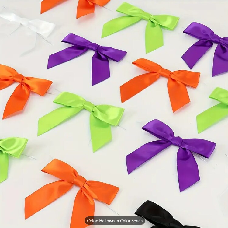5 Colors of Halloween Twist Bows 3.15