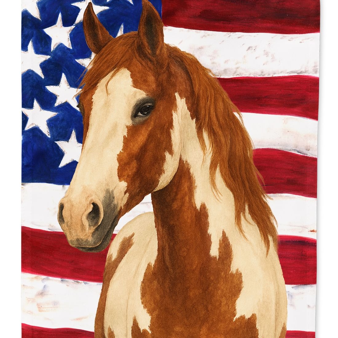 Edge Collections - 11.25" x 15.5" - Multicolor - Garden Flag Chestnut Overo Paint Horse Decorative Yard Banner - 1 Piece