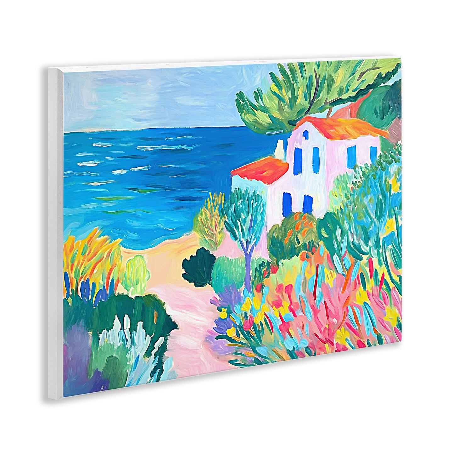 Stupell Industries Vibrant House On The Beach Wall Plaque, design by Ramona Murdock