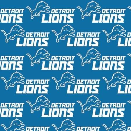 Detroit Lions Cotton Fabric - NFL Team Logo Cotton 1/2 yard