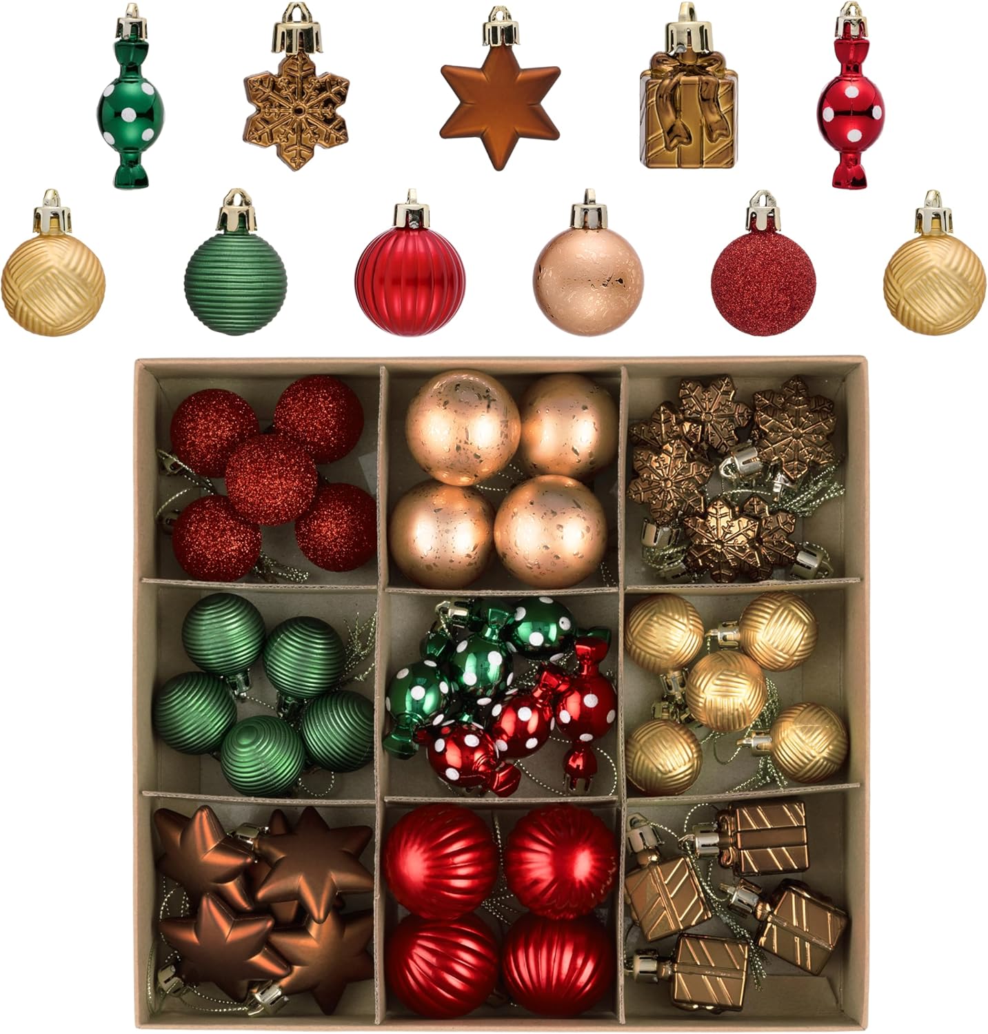 45ct Christmas Ornaments Set(&#x9;9.76 x 8.98 x 1.85 inches&#x60;)