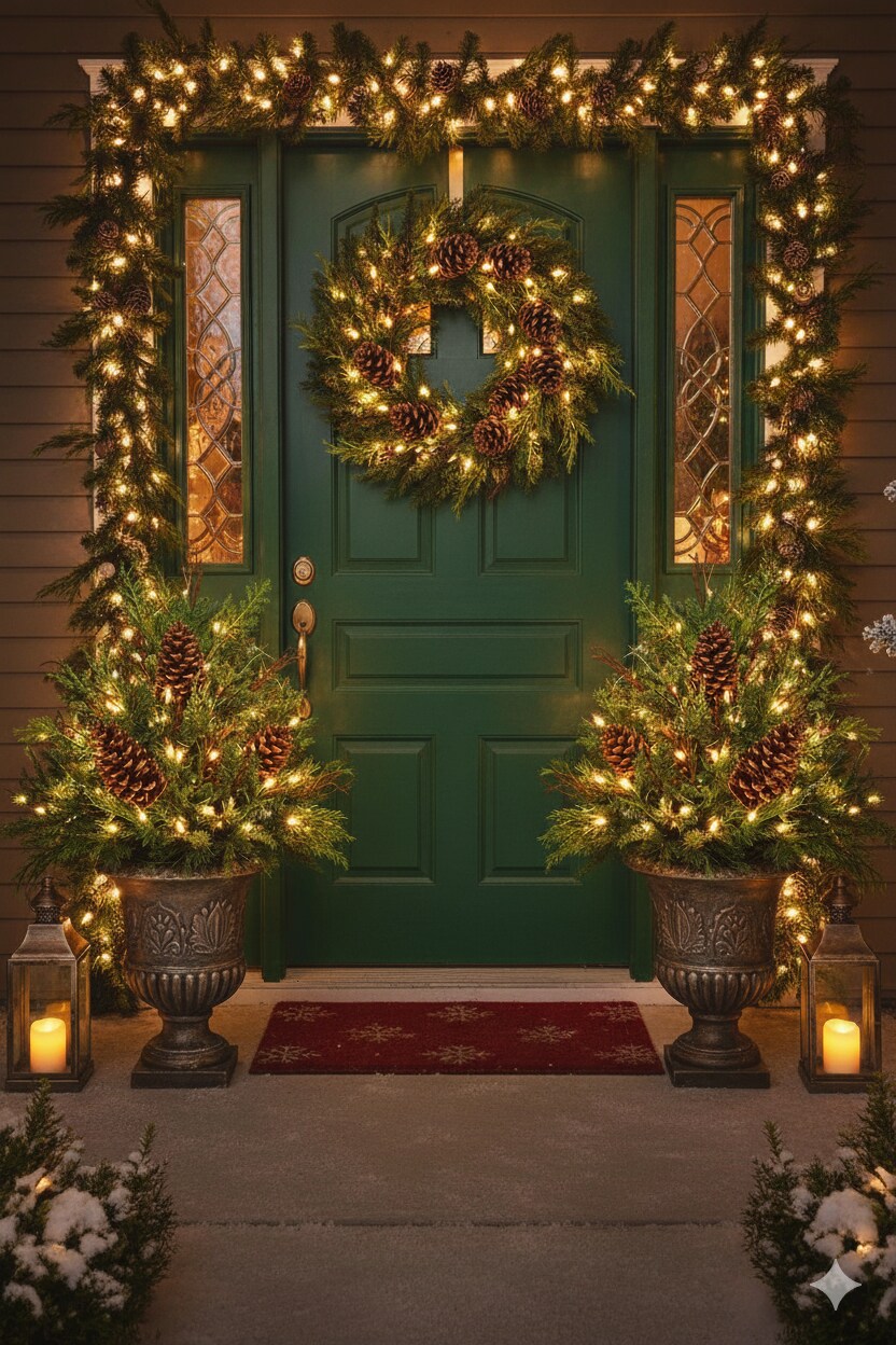 20&#x22; Pine Pick with Cone &#x2013; Waterproof Artificial Holiday Floral Stem 12 Pack