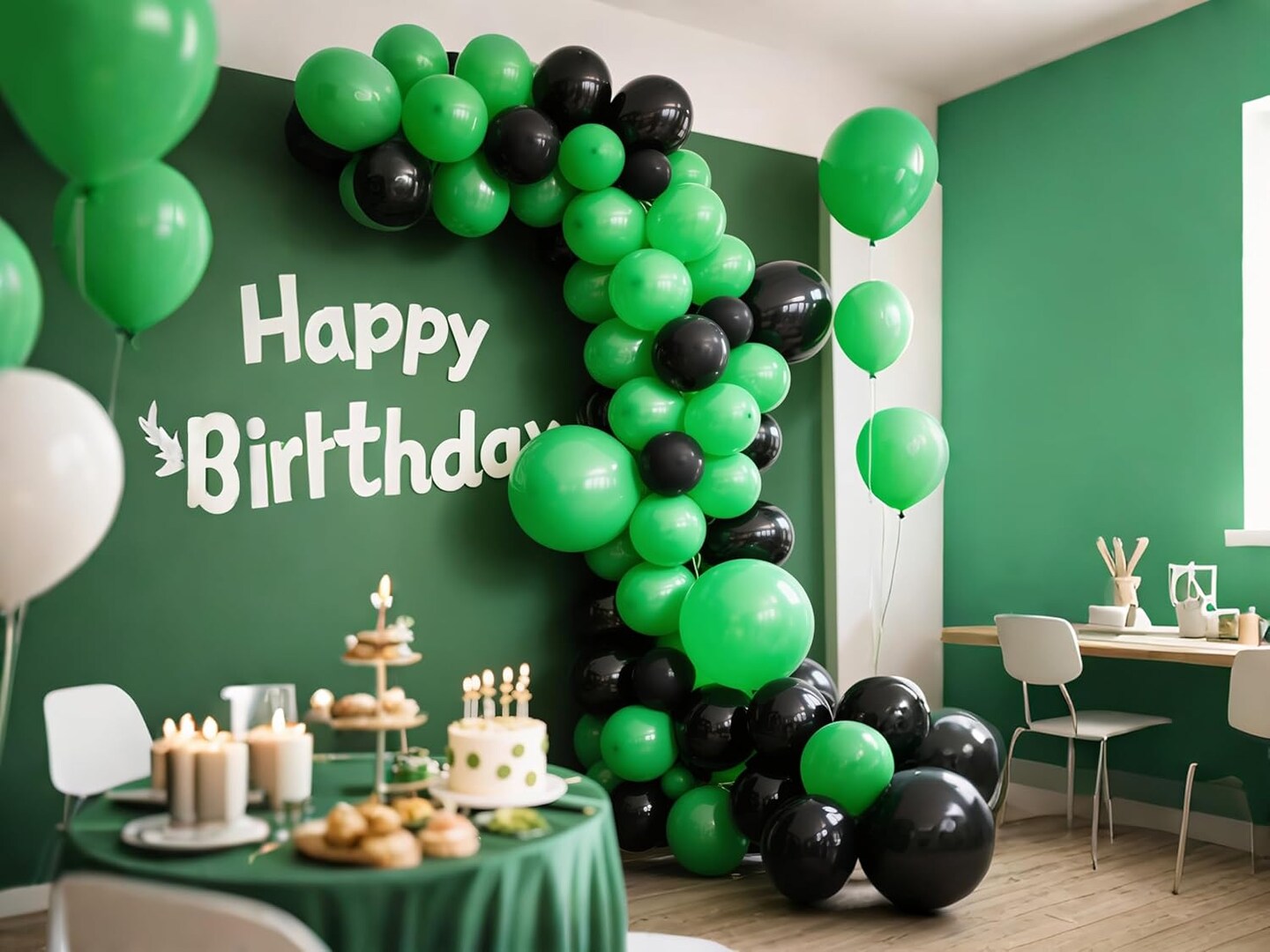 Green Balloons 145pcs Different Sizes (Green) 	5 Inch +10 Inch +12 Inch +18 Inch