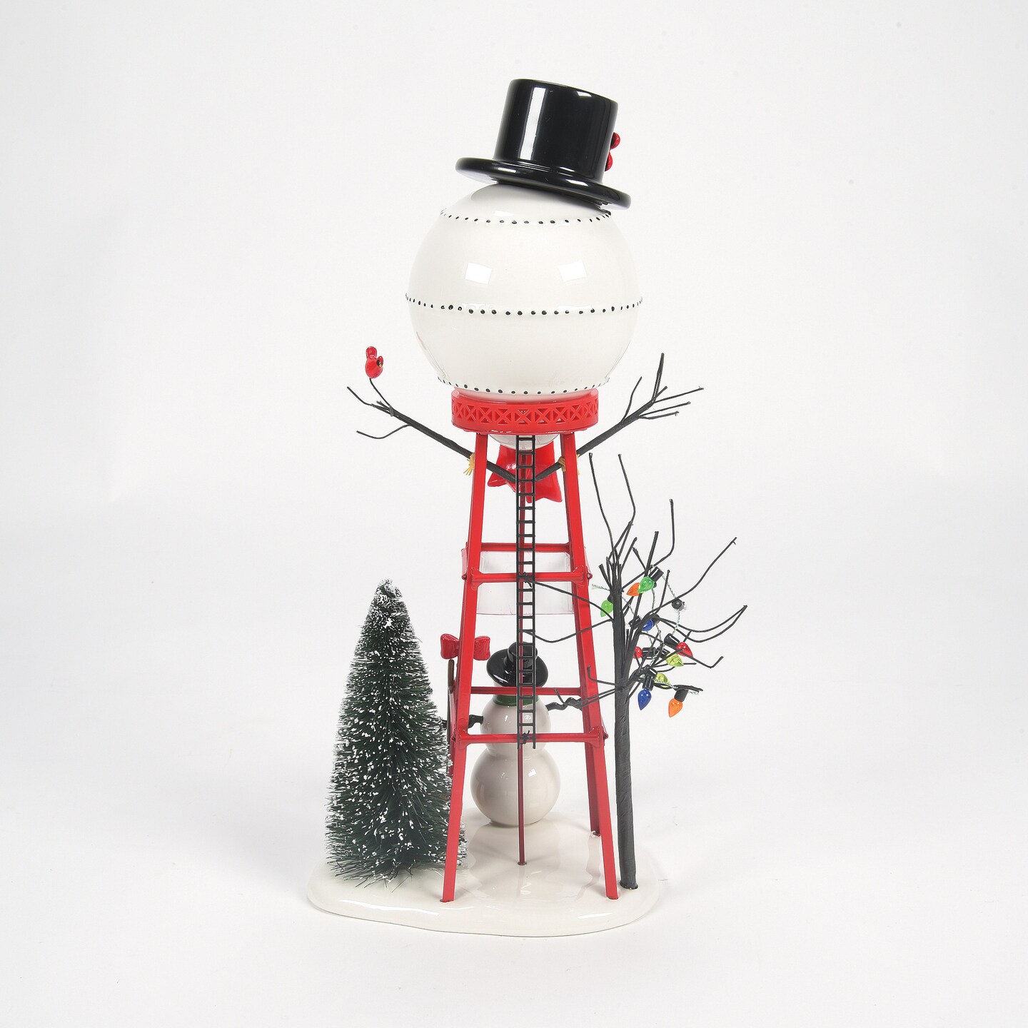 Department 56 Cross Product Village Snowman Watertower Accessory Figurine 12in H