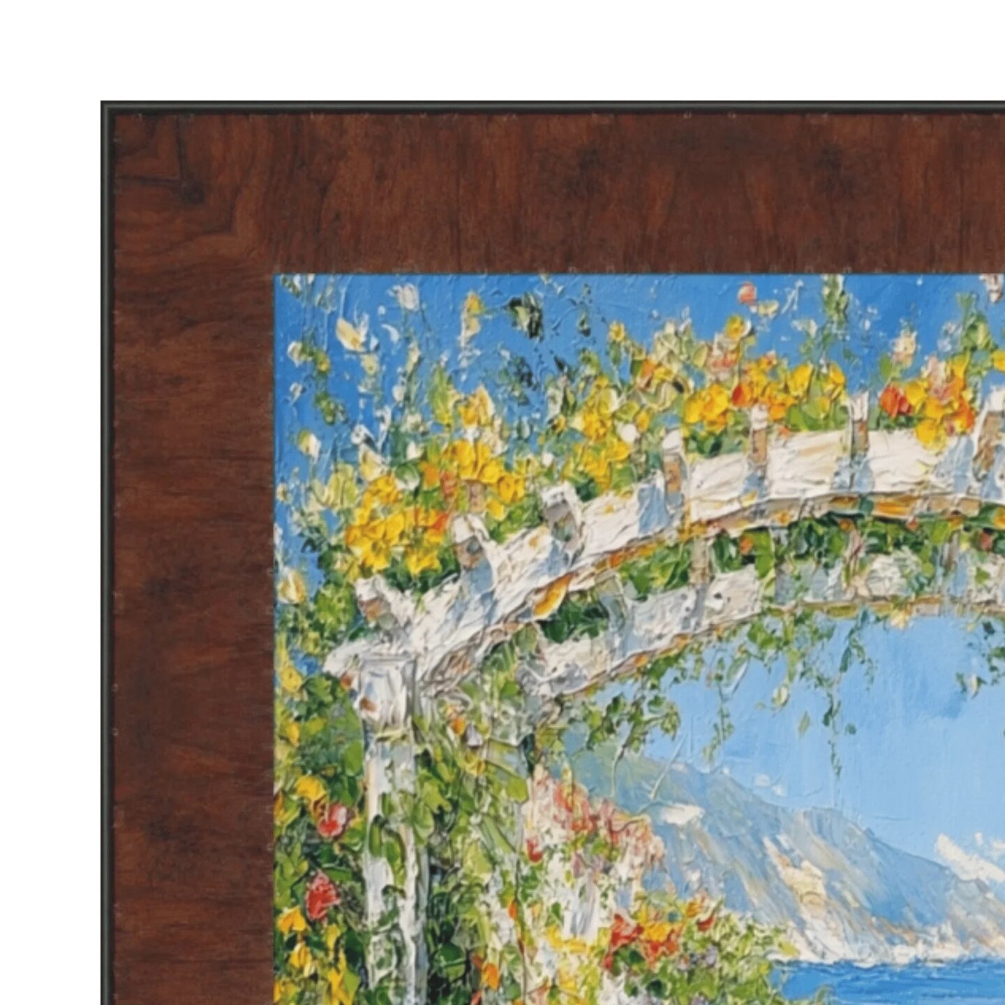 Contemporary Wood Grain Walnut Scoop 24x30 Picture Frame, Size