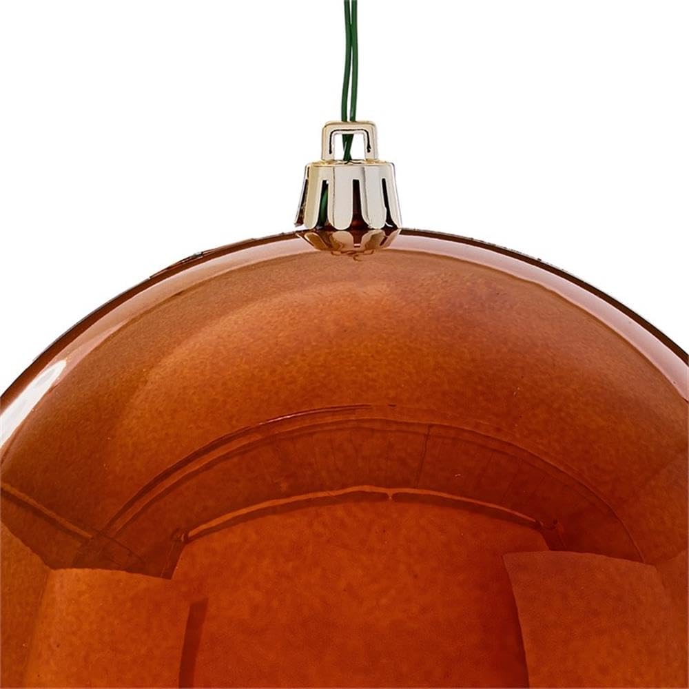 Vickerman 4.75" Copper Pearl UV Drilled Ball Ornament 4 per bag.