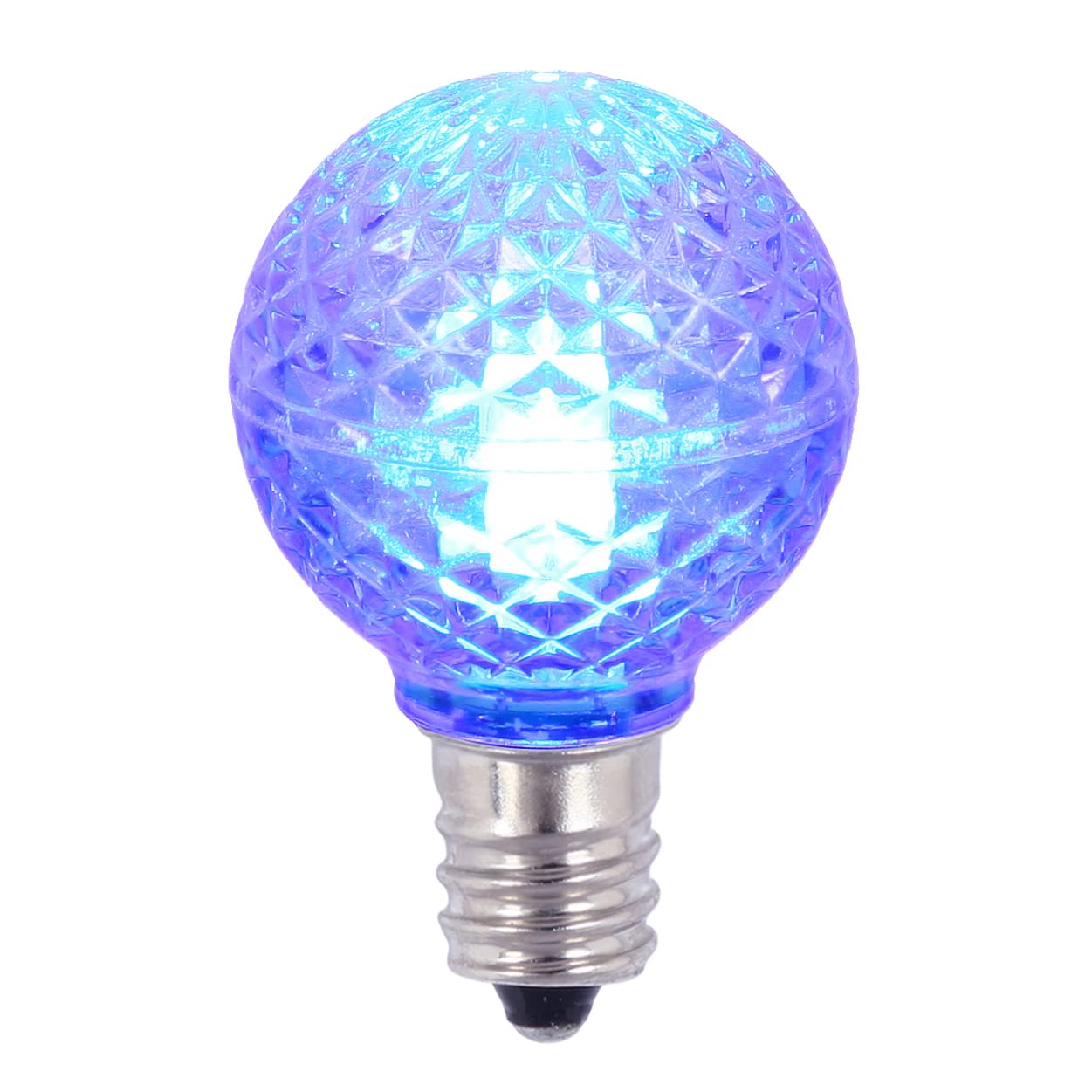 Vickerman G30 Faceted LED Blue Bulb E12 .38W 25/Bx - XLEDG32-25