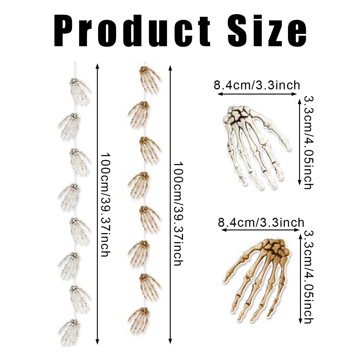 6 Packs Halloween Ceiling Ornaments Phalanges Hanging Paper Banner Hanging Streamers Garland Horror Theme Party Party Decor Props for Halloween Birthday Home Scary Party Outdoor Indoor Decor Supplies