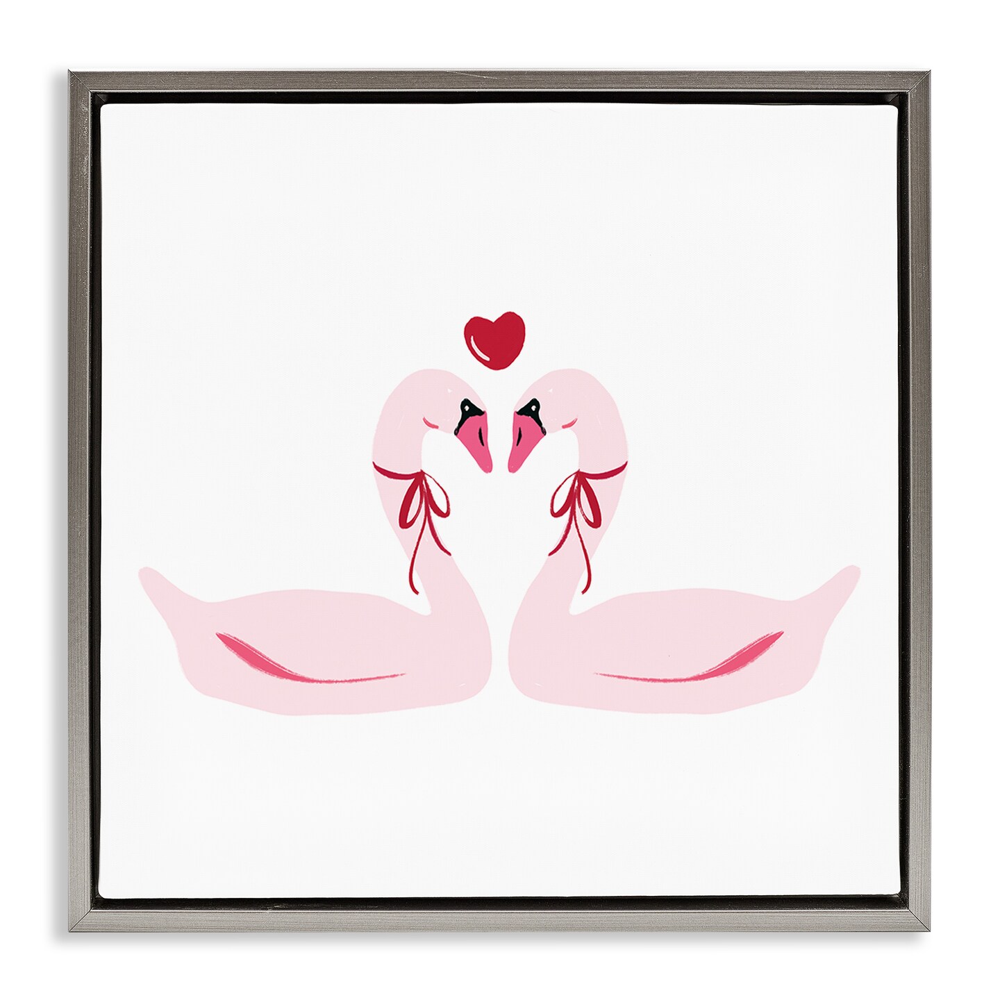 Stupell Industries Romantic Love Swans Floating Frame, design by Lucille Price
