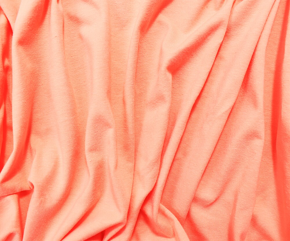 Pastel Orange Cotton Solid Stretch Spandex Jersey Knit Fabric By the Yard
