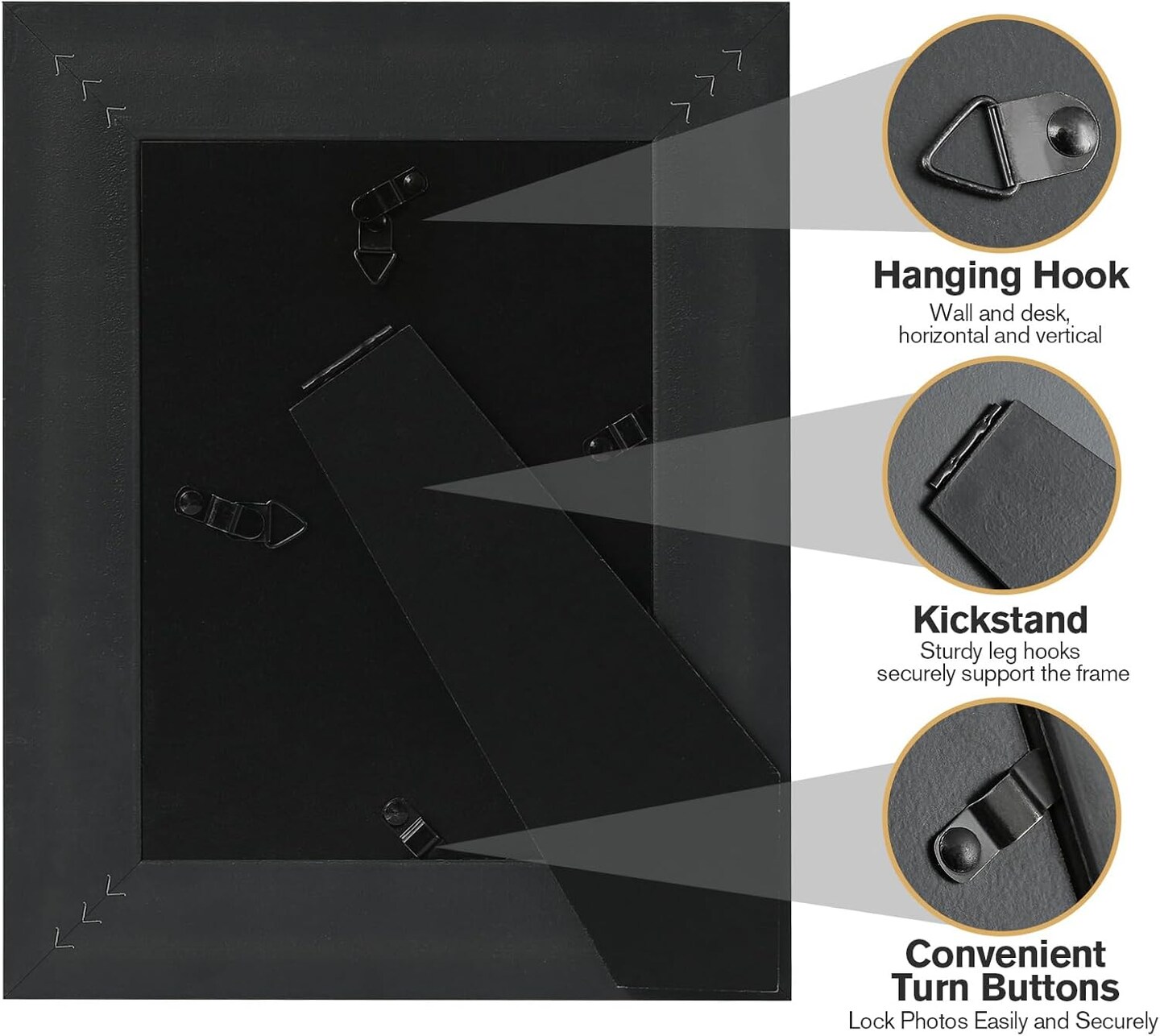 5x7 Gold Picture Frames Set of 2, Ornate Vintage 5 x 7 Photo Frames for Wall Decor(gloden)5"L x 7"W