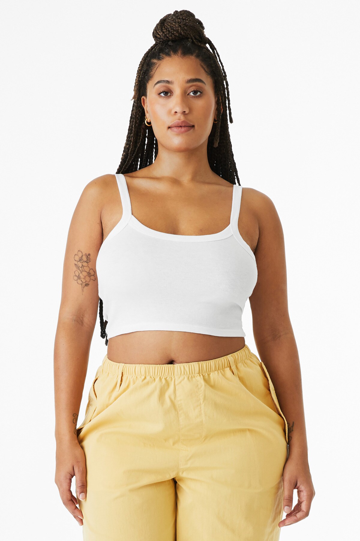 BELLA + CANVAS Women’s Micro Rib Spaghetti Strap Tank for Layering & Summer Everyday Wear