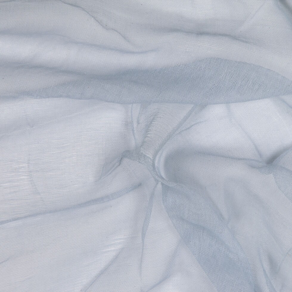 1 Yard Antique Blue Mesh Like Cotton Gauze Sheer Lightweight Fabric for Apparel Projects