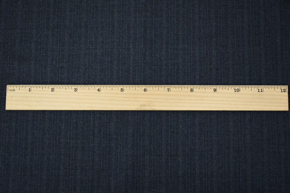 Gray-Black-Blue Wool Poly Faded Texture Stripe Twill Woven Suiting Fabric By the Yard
