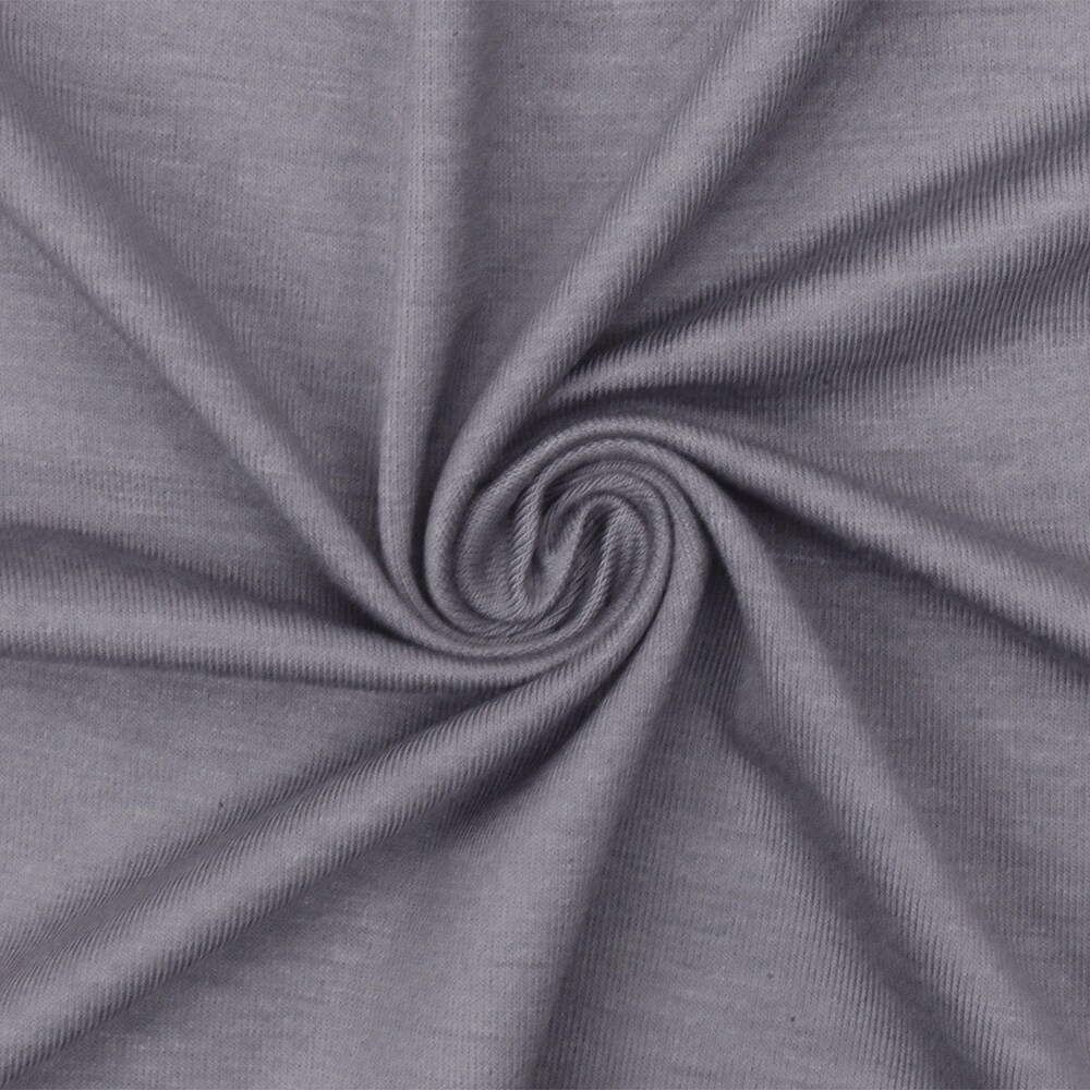 Gray Solid Stretch Spandex Rayon Modal Jersey Knit Fabric By the Yard