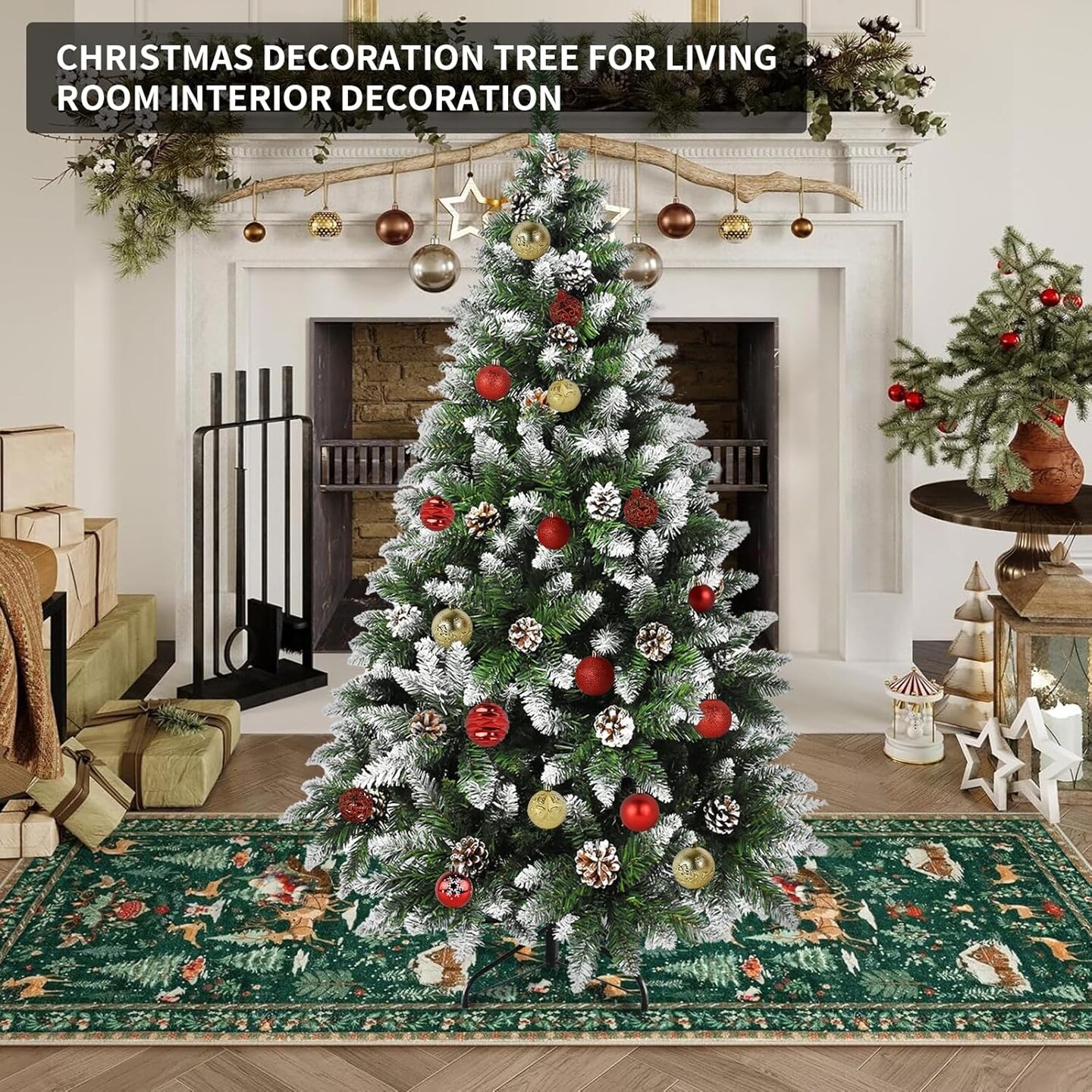 5ft Partially Flocked Artificial Christmas Tree(Zrsgtree-1.5m)36&#x22;D x 36&#x22;W x 50&#x22;H