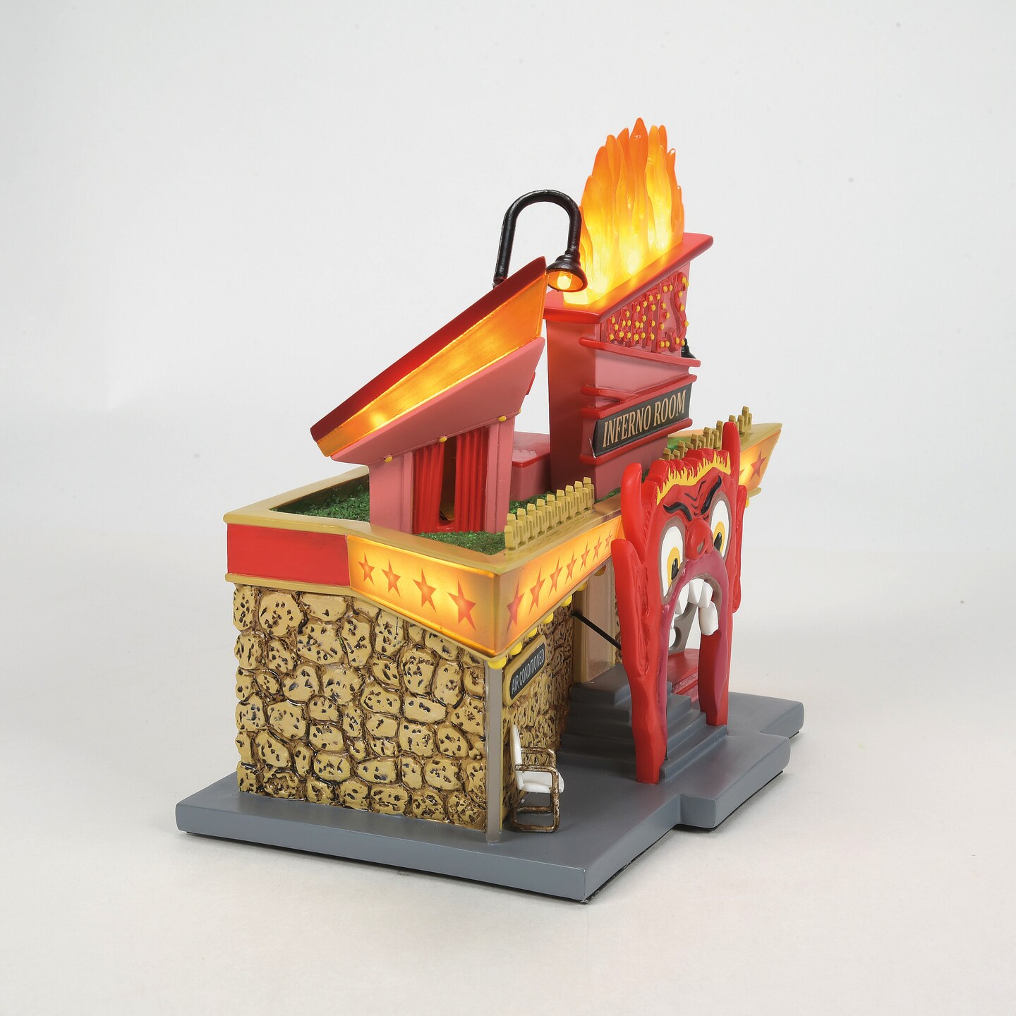Department 56 Hot Properties Village Dante&#x27;s Inferno Lounge Lit Bulding Figurine 6.7in H