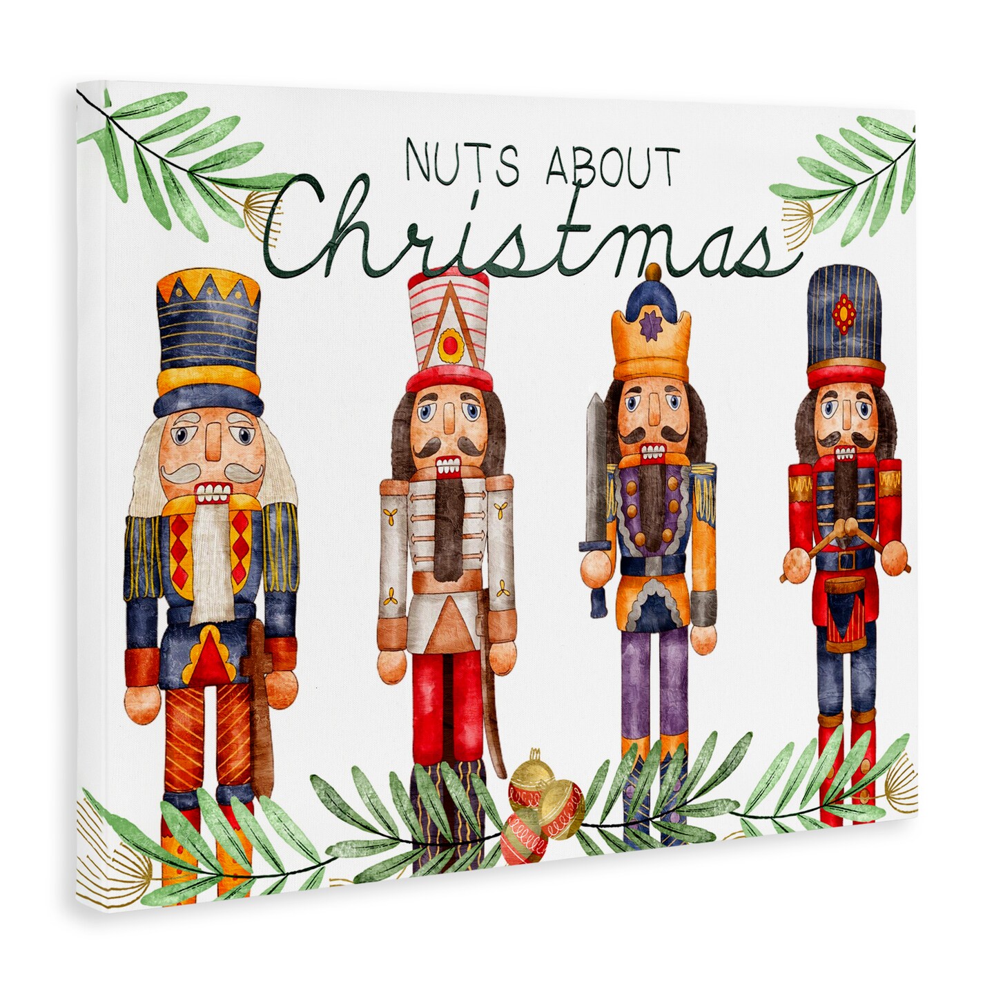 Stupell Industries Nuts About Christmas Nutcrackers Canvas, design by Kim Allen