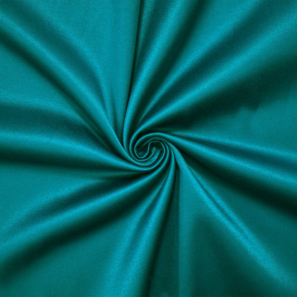 Green Poly-Rayon Solid Satin Woven Fabric By the Yard