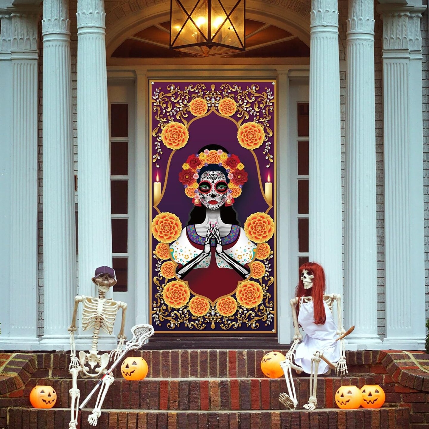 Day of The Dead Sugar Skull Door Cover
