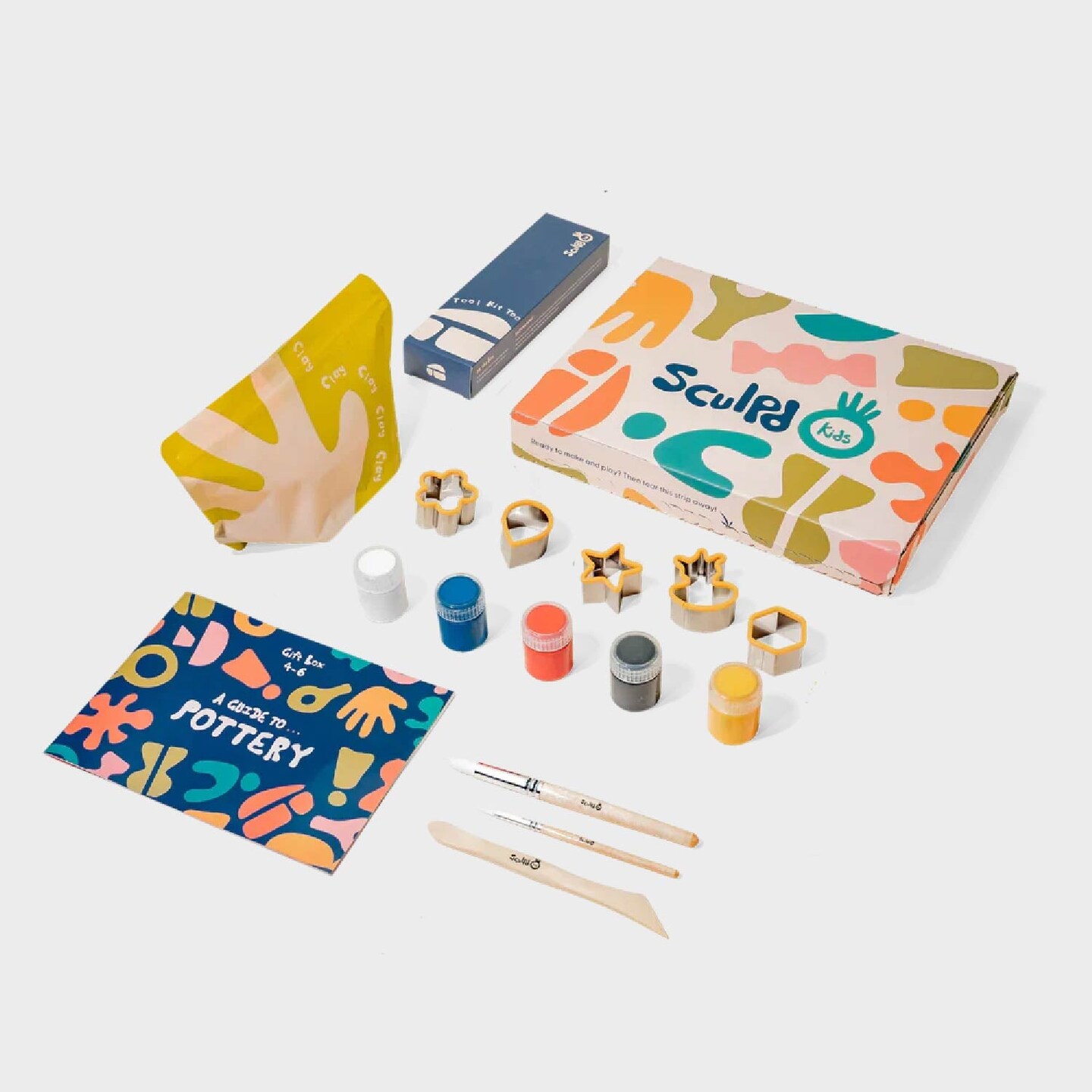 Sculpd Kids Air Dry Clay Home Pottery Kit