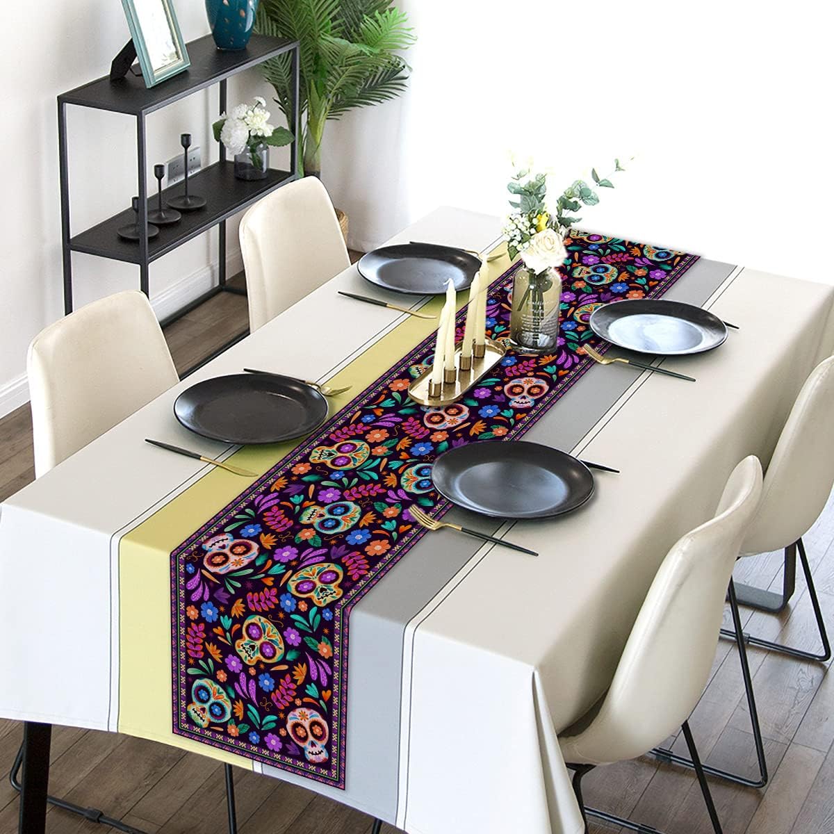 Dia De Los Muertos Table Runner (Multi-color)