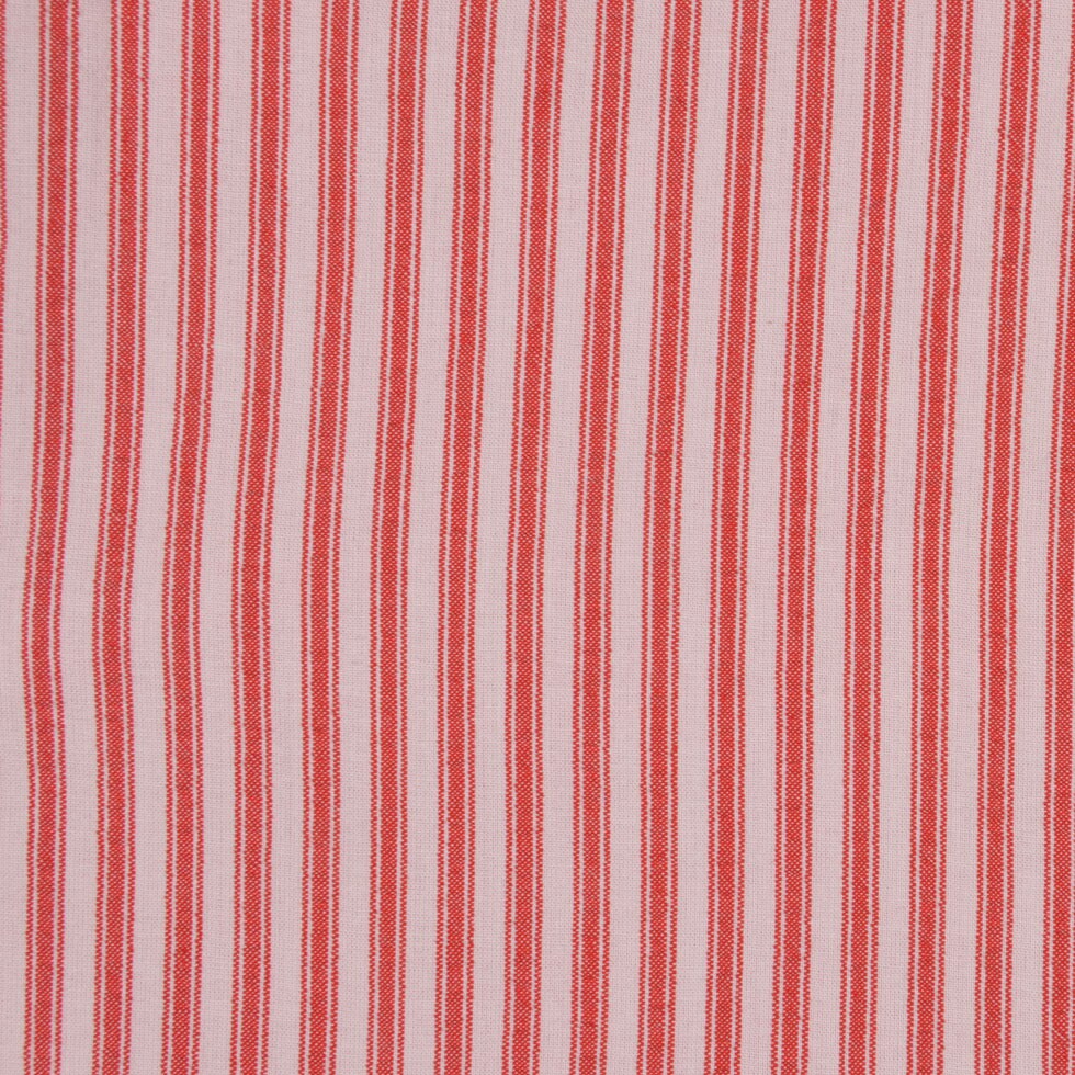 1 Yard Red Ticking Stripe Cotton Summer Seersucker Fabric
