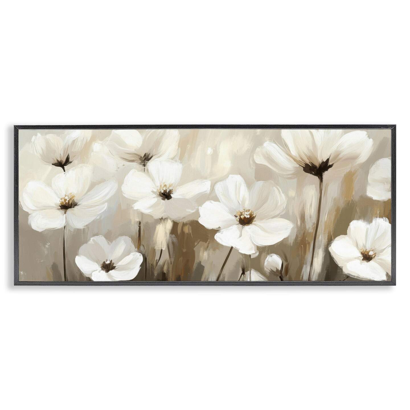 Stupell Industries Calming Gentle Florals Framed Giclee, design by Petal Prints Design