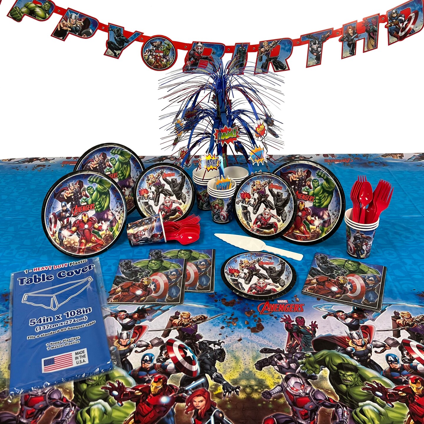 Marvel Avengers Birthday Party Deluxe Kit for 8 or 16 Guests