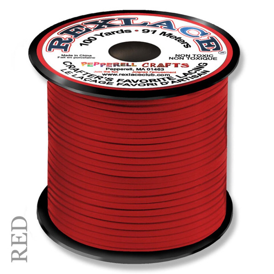 Rexlace Plastic Crat Lacing Spool, 100 Yard, Non-Toxic, Non-Bleed, Lanyard for Camp and School Crafts