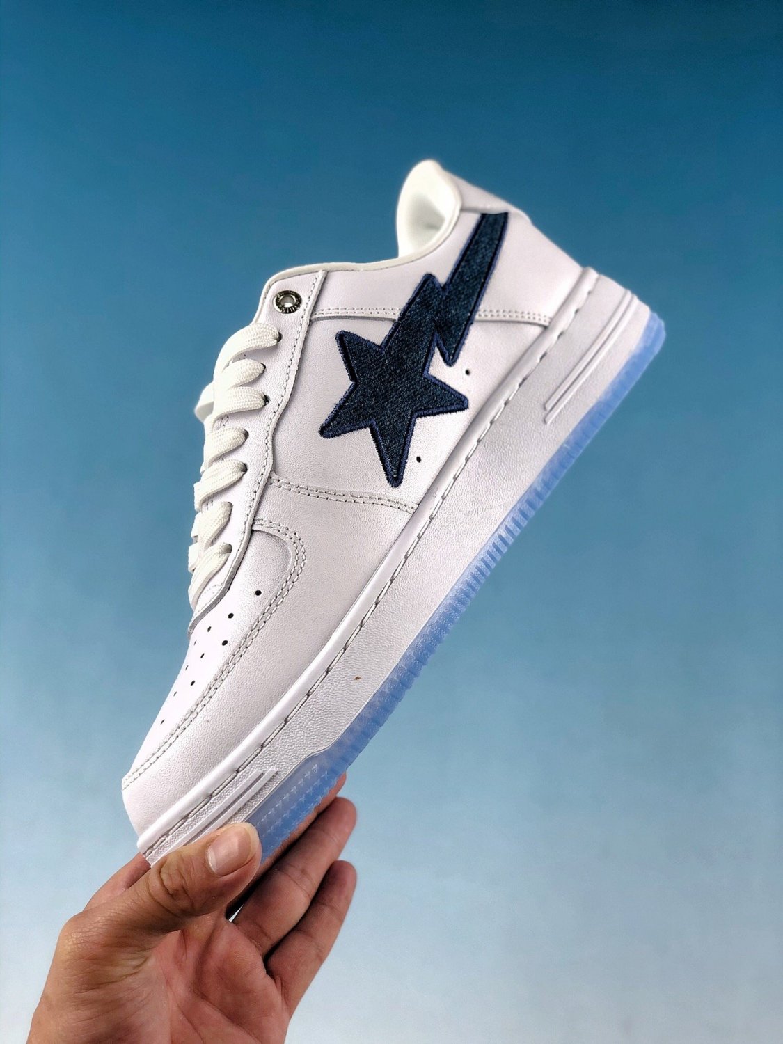 A Bathing Ape Bape SK8 Sta v2 Last Orgy White Blue Sneakers