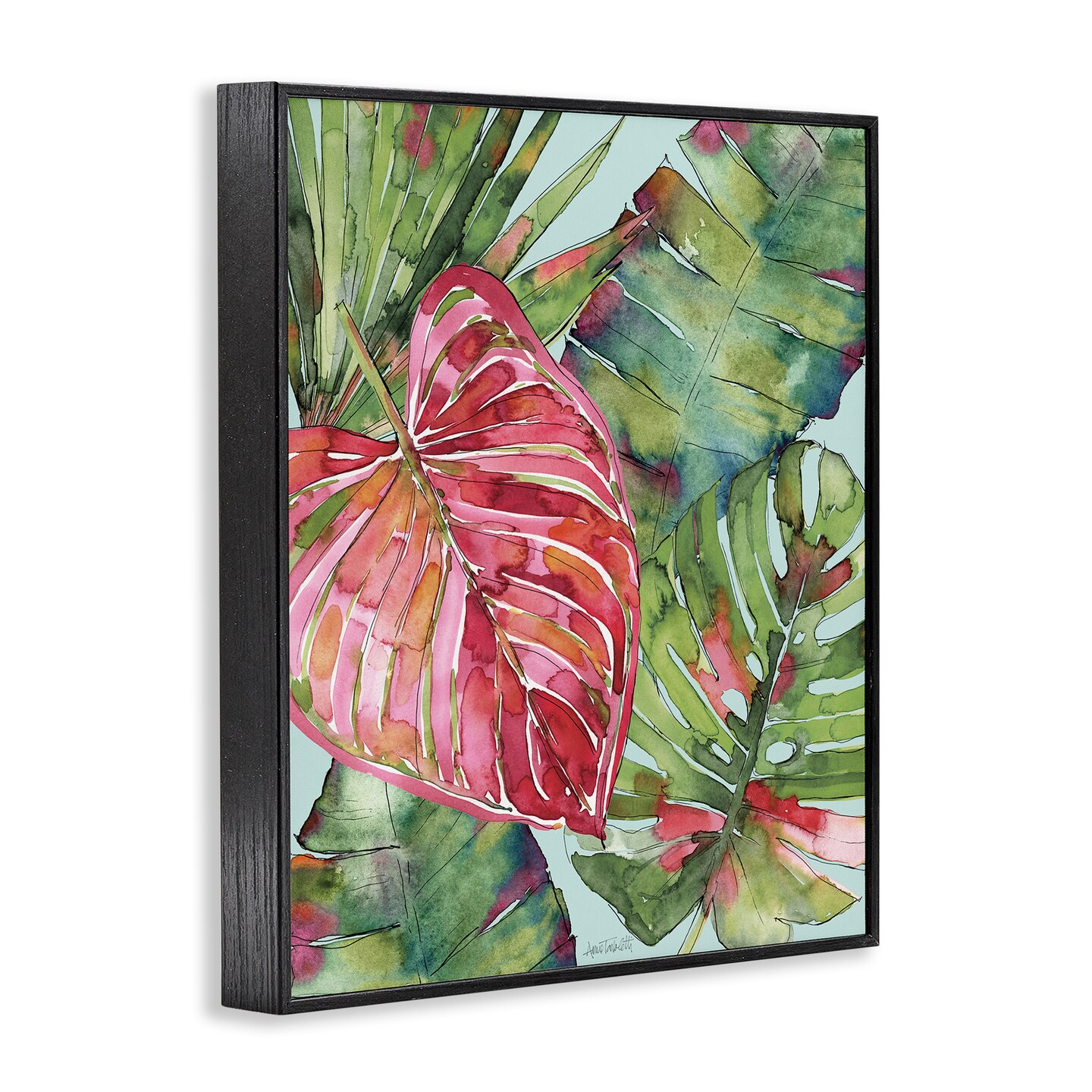 Stupell Industries Pink & Green Palm Springs Framed Giclee, design by Anne Tavoletti
