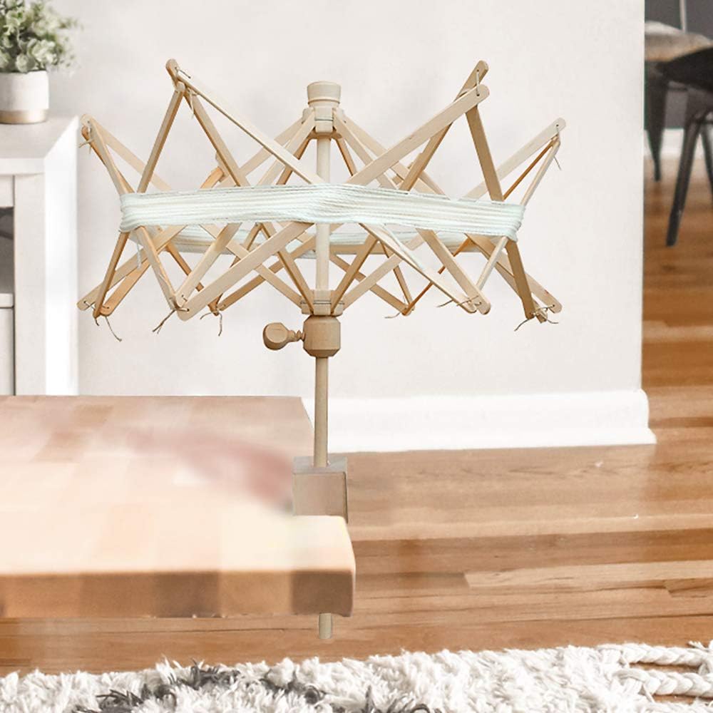Wooden Umbrella Swift Yarn Winder(A Wood Yarn Winder)